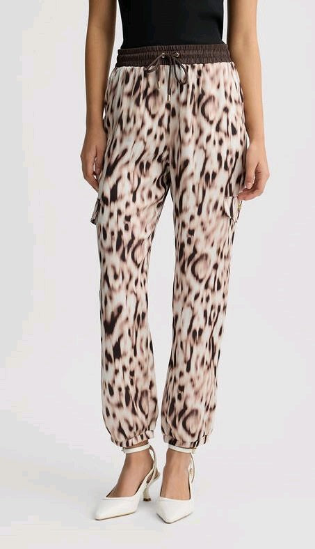 liu jo pantaloni jogging in raso stampato ta5293ts964